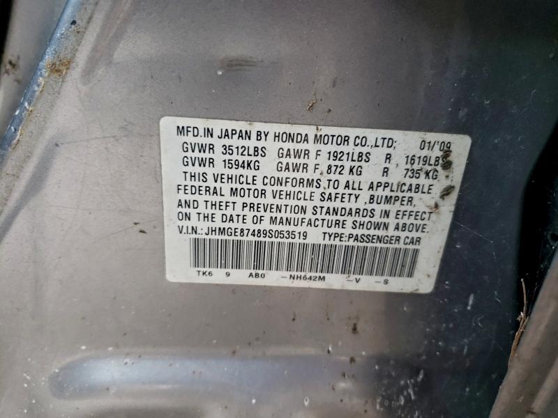 2009 HONDA FIT SPORT #3302708001