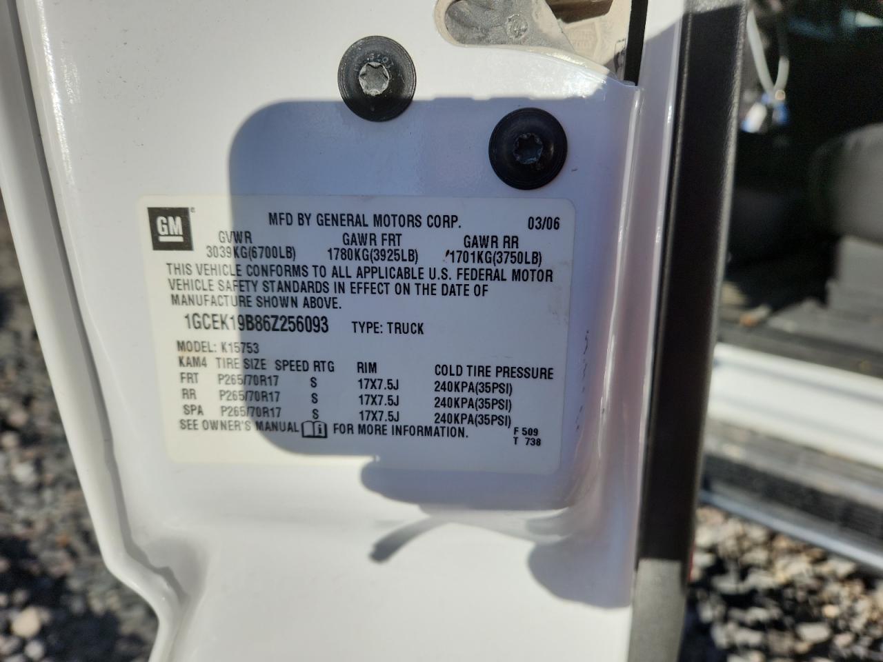 Lot #3294430496 2006 CHEVROLET SILVERADO