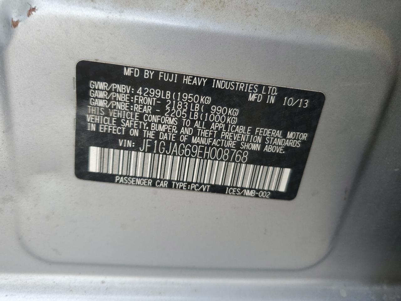 SUBARU IMPREZA LIMITED