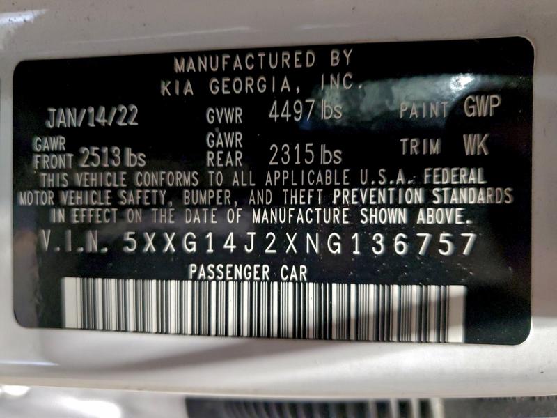 2022 KIA K5 LXS #3304721963