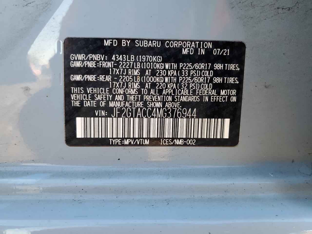 SUBARU CROSSTREK PREMIUM