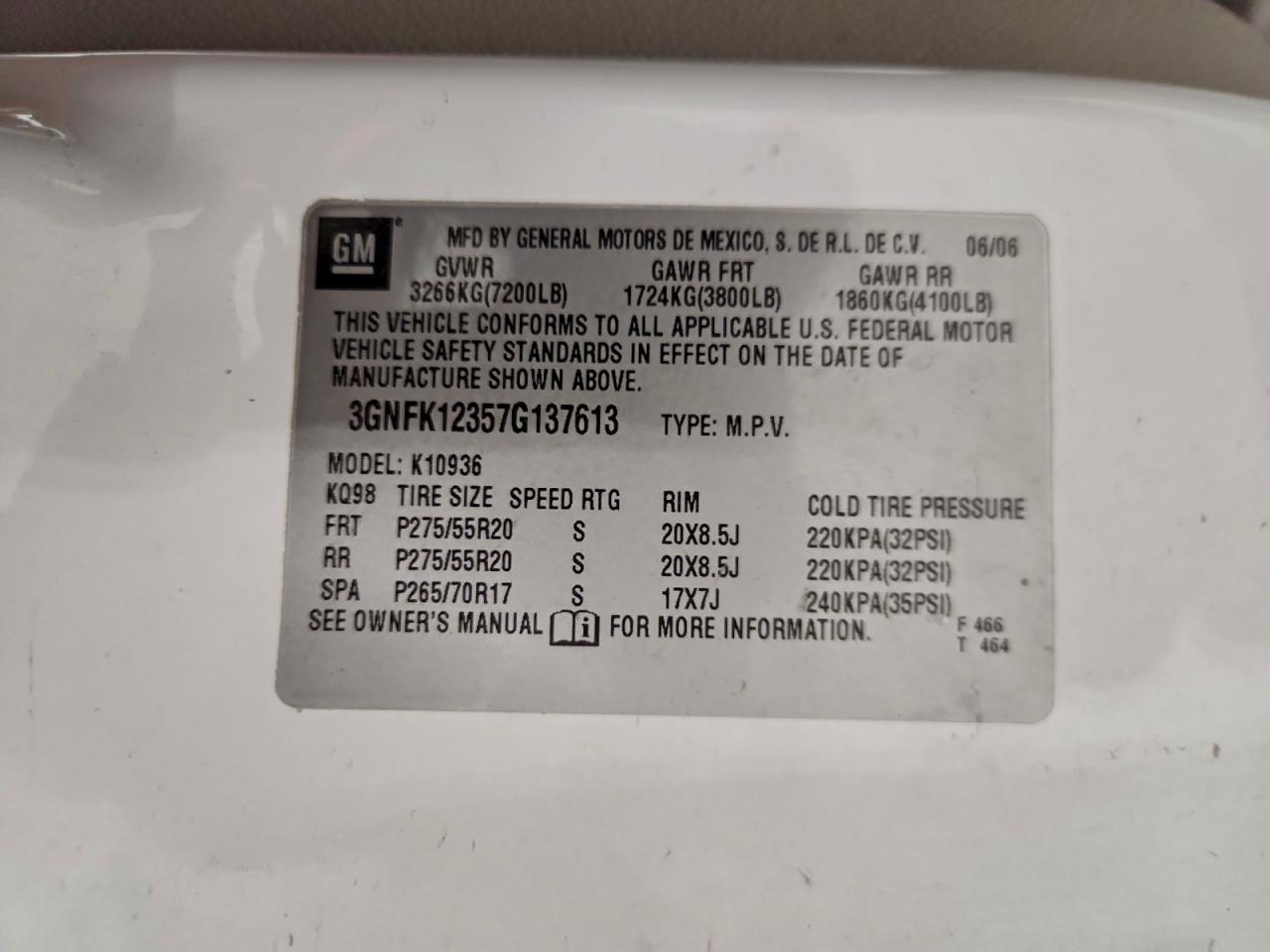 Lot #3297941770 2007 CHEVROLET AVALANCHE