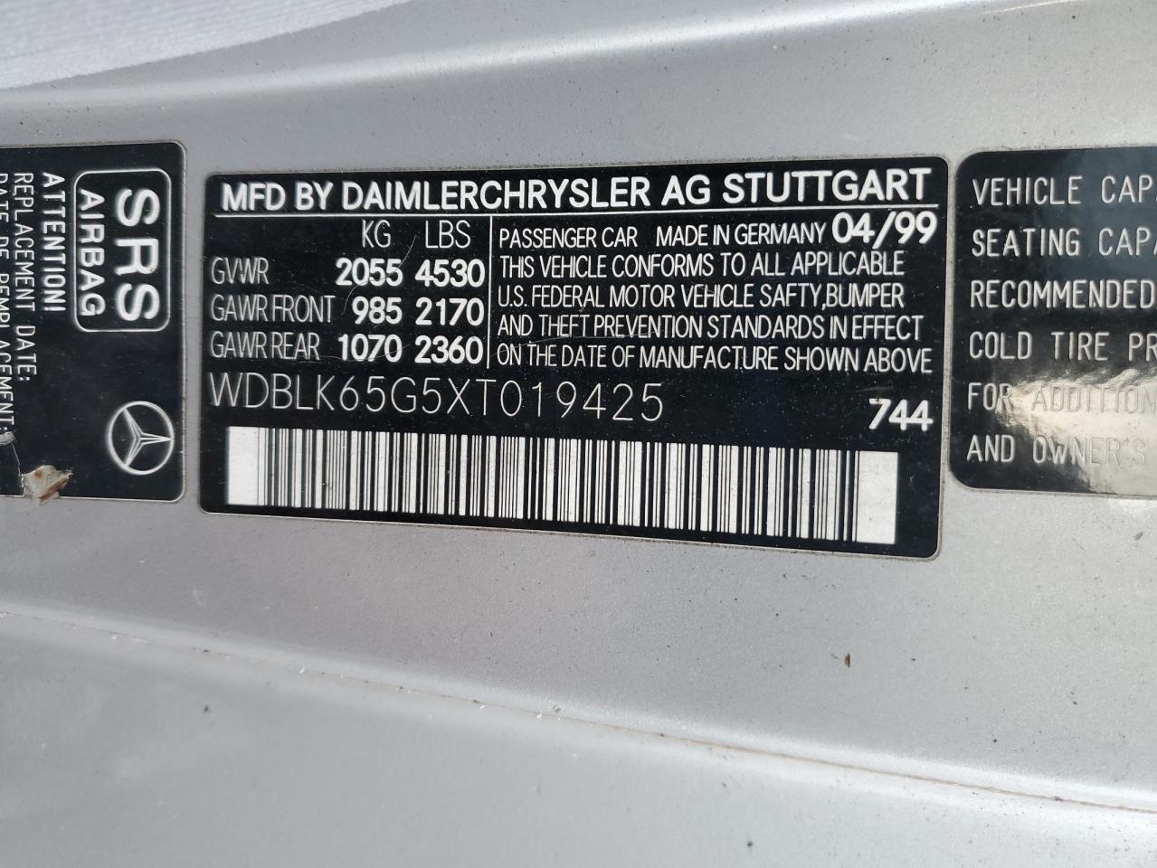 Lot #3284668332 1999 MERCEDES-BENZ CLK 320