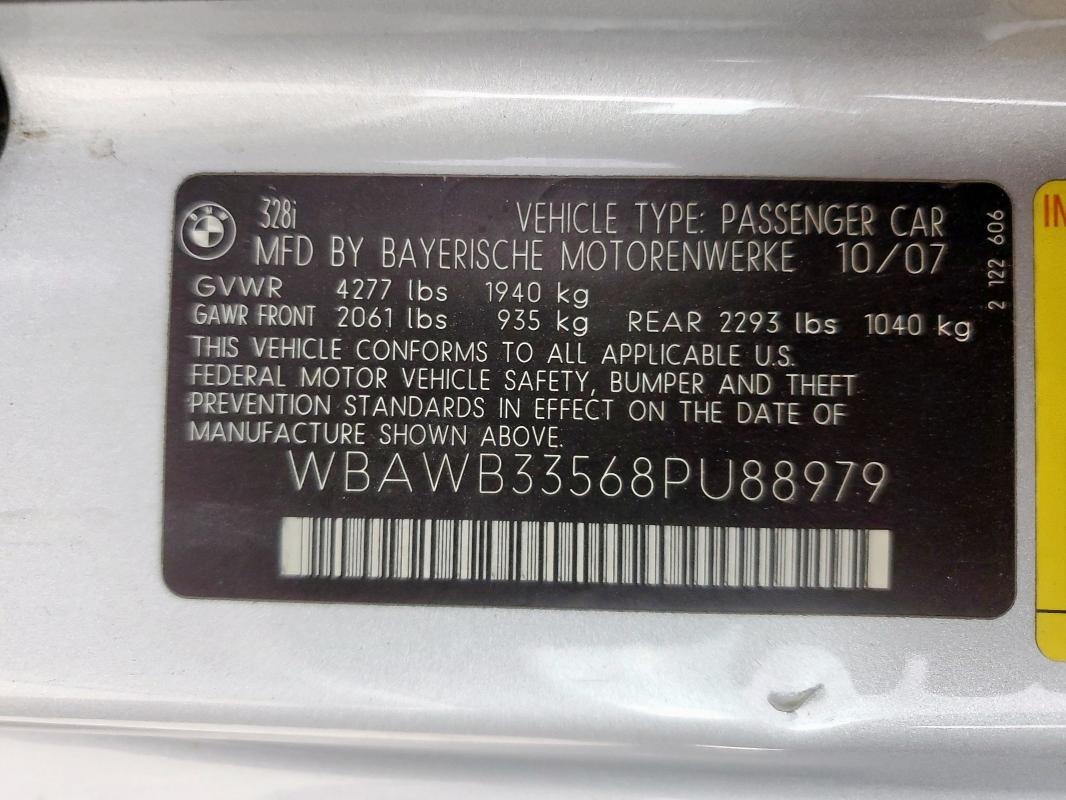 2008 BMW 328 I #3296431653