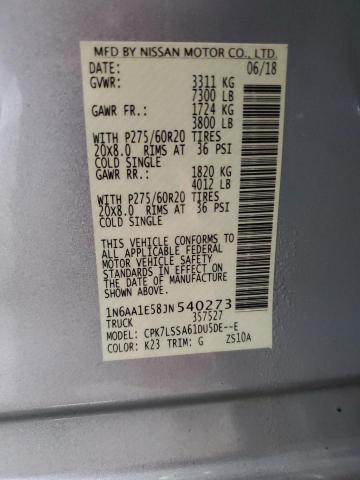 2018 NISSAN TITAN SV #3292422610