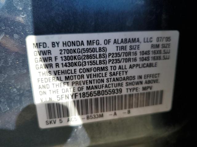 2005 HONDA PILOT EXL #3290140271