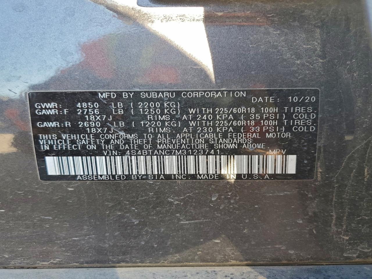 SUBARU OUTBACK LIMITED