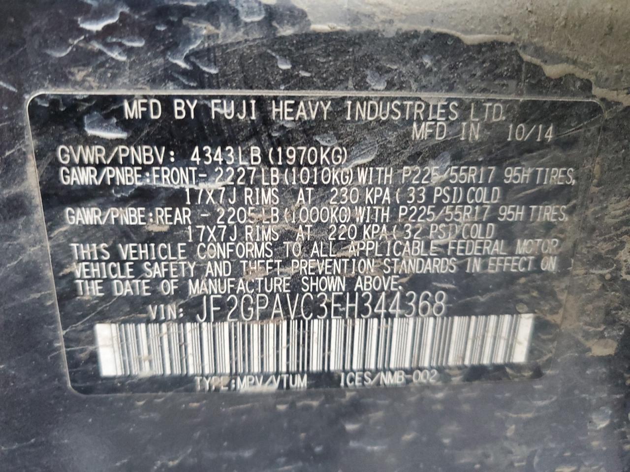 SUBARU XV 2.0 PREMIUM