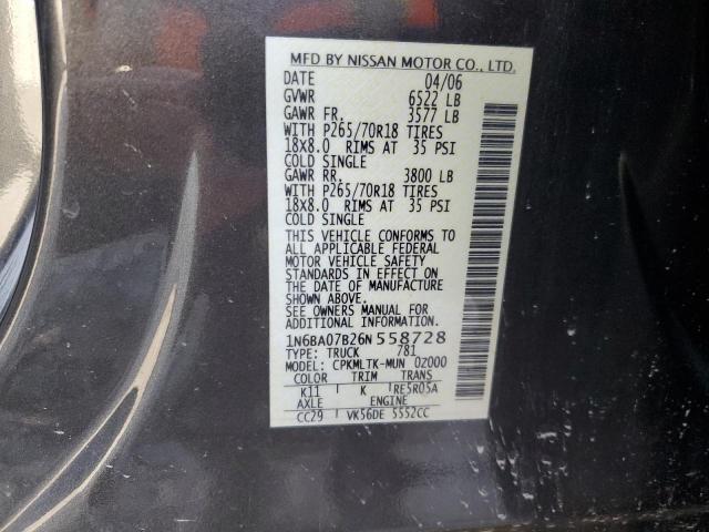 2006 NISSAN TITAN XE #3291382140