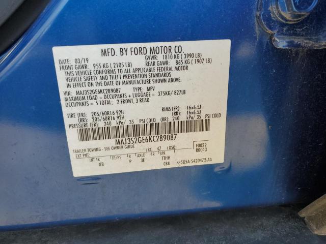 2019 FORD ECOSPORT S - MAJ3S2GE6KC289087