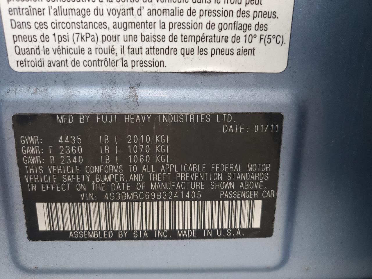 SUBARU LEGACY 2.5I PREMIUM