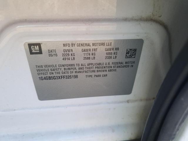 2015 BUICK LACROSSE 1G4GB5G3XFF326198