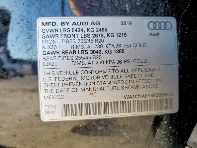 2019 AUDI Q5 PRESTIG - WA1CNAFY5K2086070