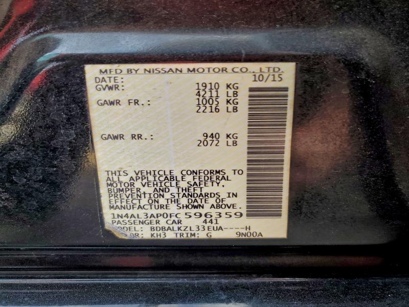 2015 NISSAN ALTIMA 2.5 #3303975730