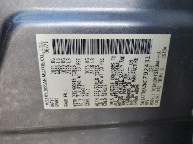 2021 NISSAN ROGUE SV #3310478058