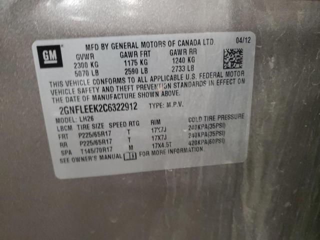 2012 CHEVROLET EQUINOX #3291180981