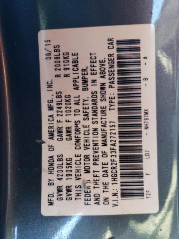 2015 HONDA ACCORD LX #3308324202