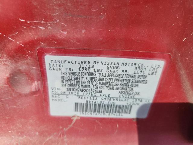 2013 NISSAN VERSA S #3302836911