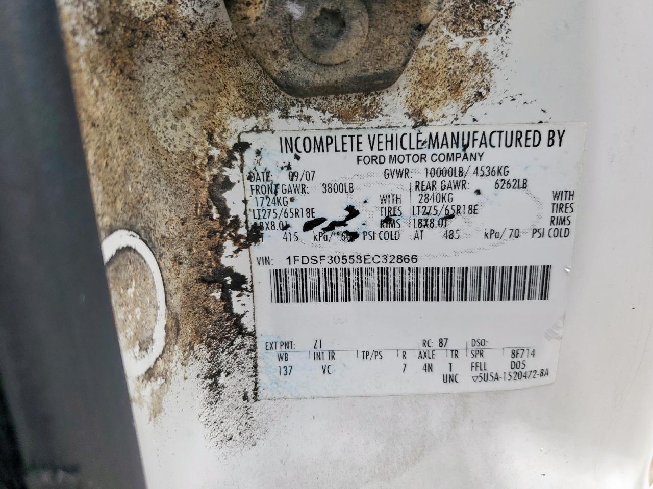 Lot #3281388009 2008 FORD F350 SRW S