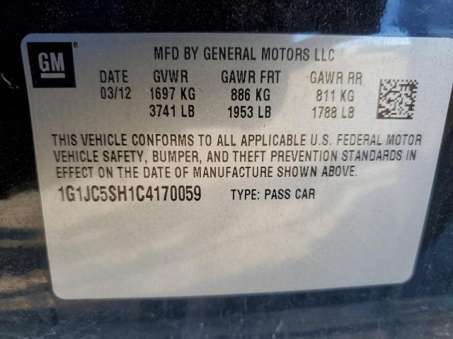 2012 CHEVROLET SONIC LT #3287662023