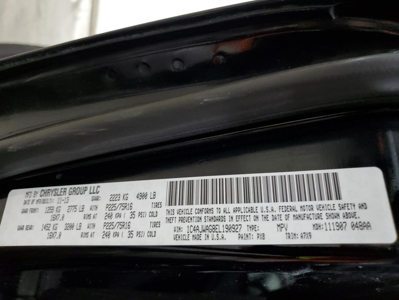 Lot #3302889892 2014 JEEP WRANGLER S