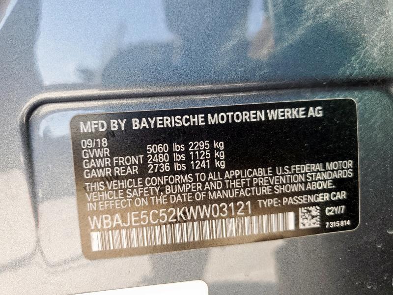 2019 BMW 540 I #3292519673