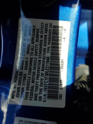 2020 HONDA CIVIC EX - 19XFC1F30LE211946