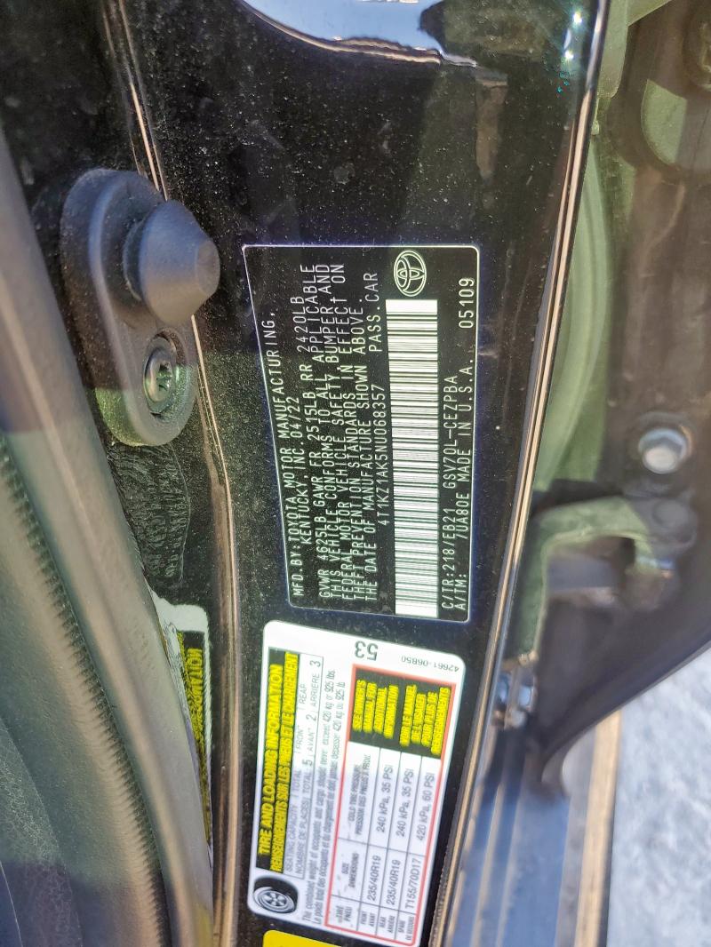 2022 TOYOTA CAMRY TRD #3282328263