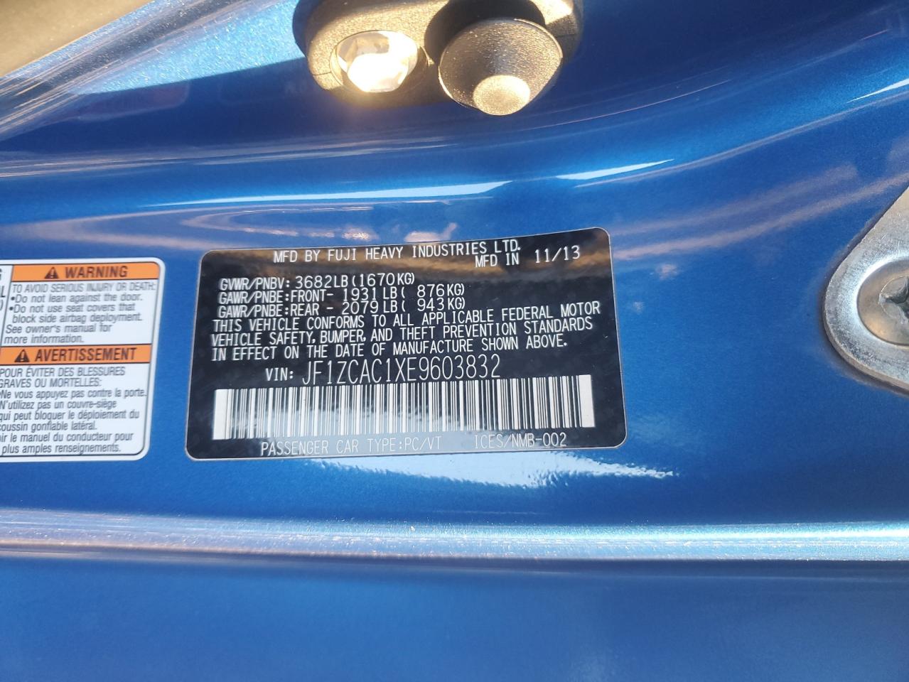 SUBARU BRZ 2.0 LIMITED