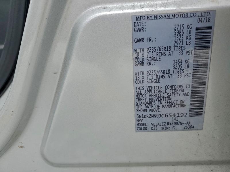 2018 NISSAN PATHFINDER #3301705379