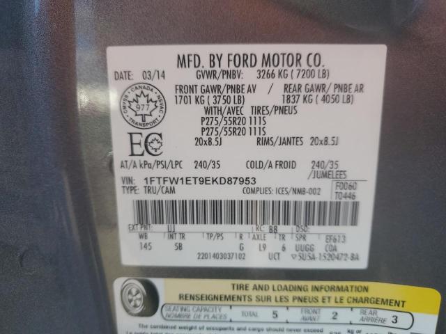 2014 FORD F150 SUPER - 1FTFW1ET9EKD87953