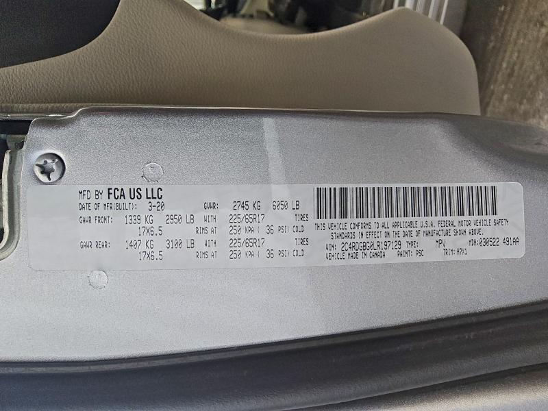 2020 DODGE GRAND CARA #3305325338