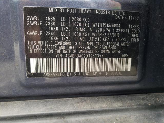 2013 SUBARU OUTBACK 2. - 4S4BRBAC2D3253355