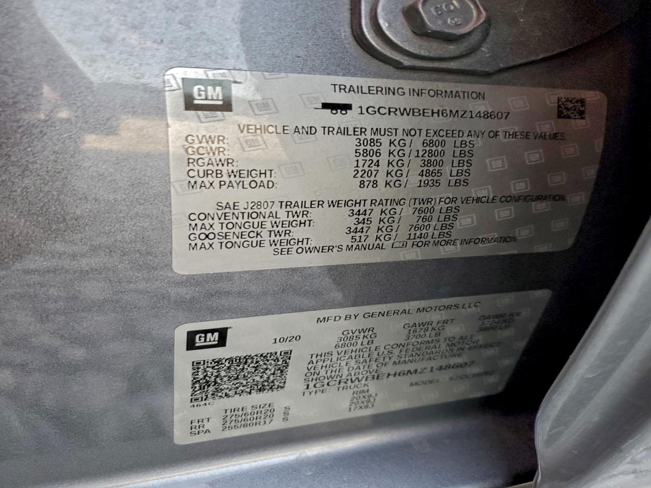 Lot #3317826235 2021 CHEVROLET SILVERADO