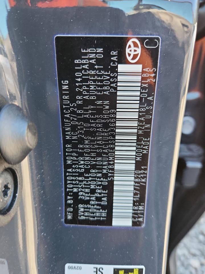 Lot #3291177013 2025 TOYOTA COROLLA LE