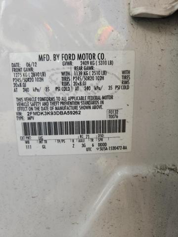 2013 FORD EDGE LIMIT #3296640026