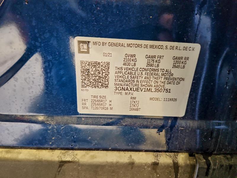 2021 CHEVROLET EQUINOX LT #3297186888