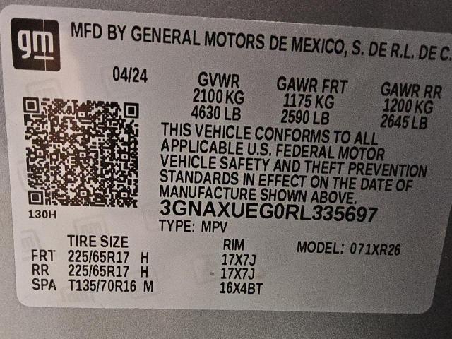 2024 CHEVROLET EQUINOX LT - 3GNAXUEG0RL335697