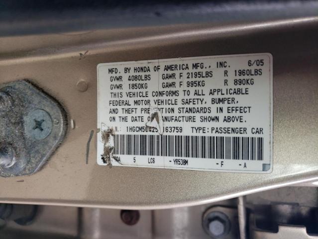 2005 HONDA ACCORD #3304672948