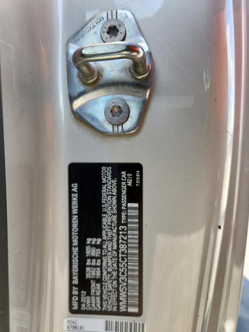 2012 MINI COOPER S #3287436996