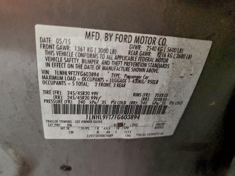 2015 LINCOLN MKS #3296417688