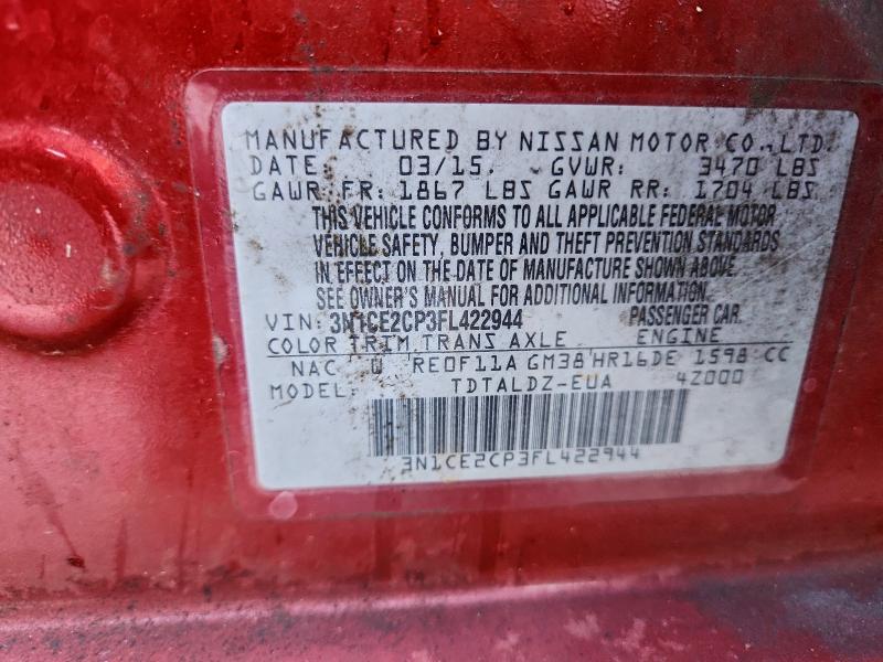 2015 NISSAN VERSA NOTE #3297963788