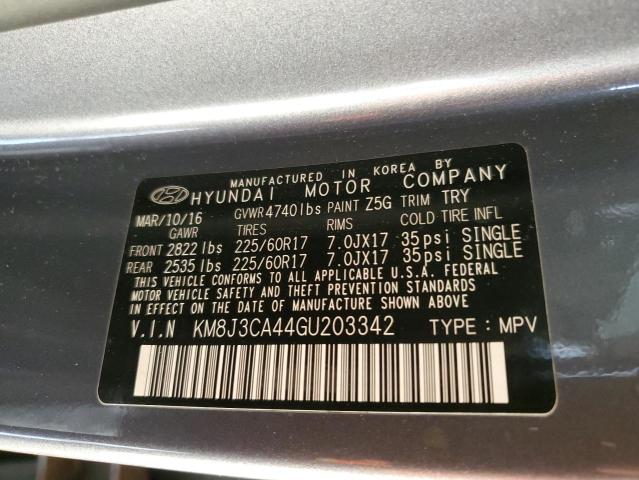 2016 HYUNDAI TUCSON LIM - KM8J3CA44GU203342