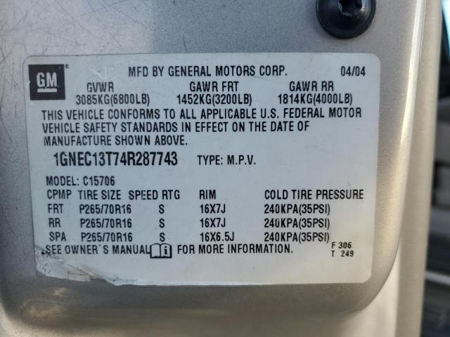 2004 CHEVROLET TAHOE C150 #3305518068