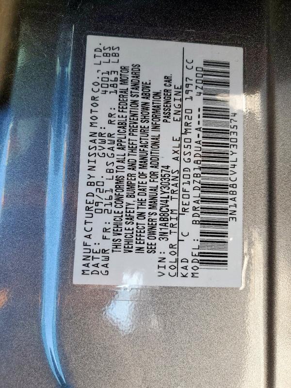 2020 NISSAN SENTRA SV #3302976618