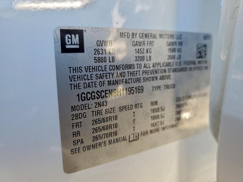 2017 CHEVROLET COLORADO L #3298312136