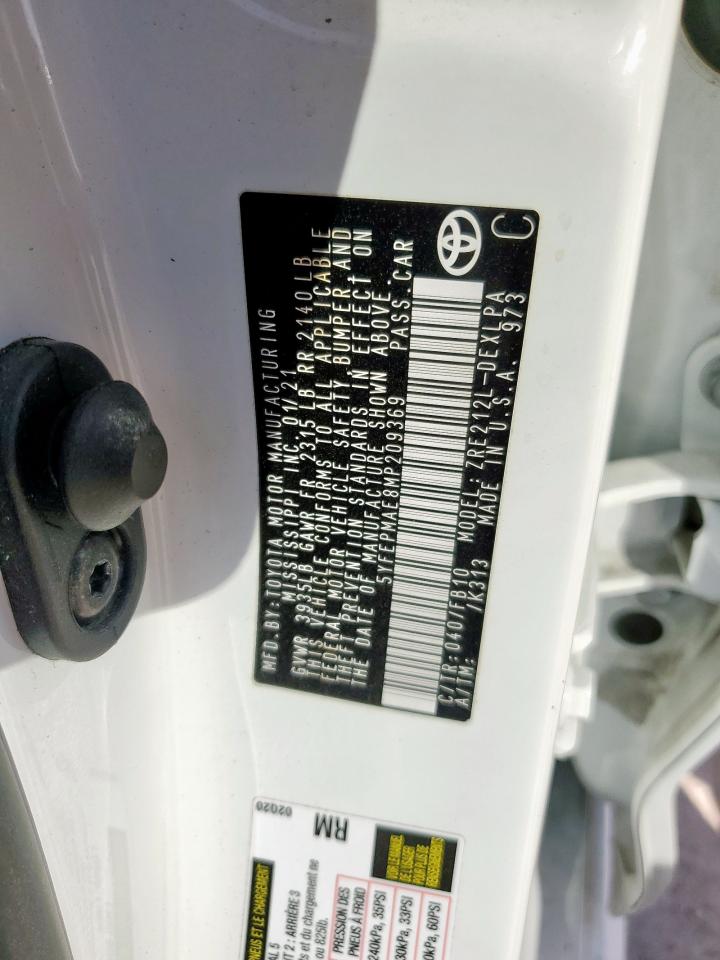 Lot #3305609753 2021 TOYOTA COROLLA LE