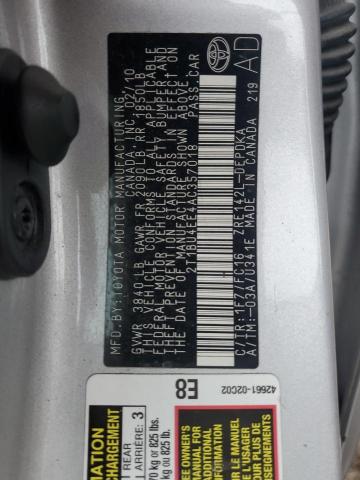 2010 TOYOTA COROLLA BA #3290246210