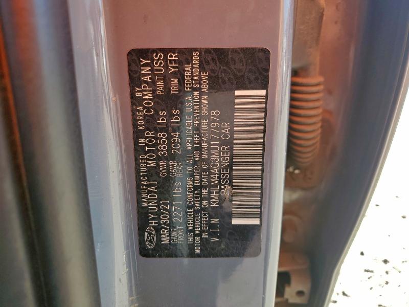 2021 HYUNDAI ELANTRA SE #3302740025