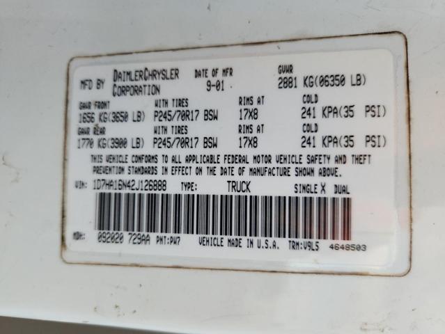 2002 DODGE RAM 1500 #3309396965